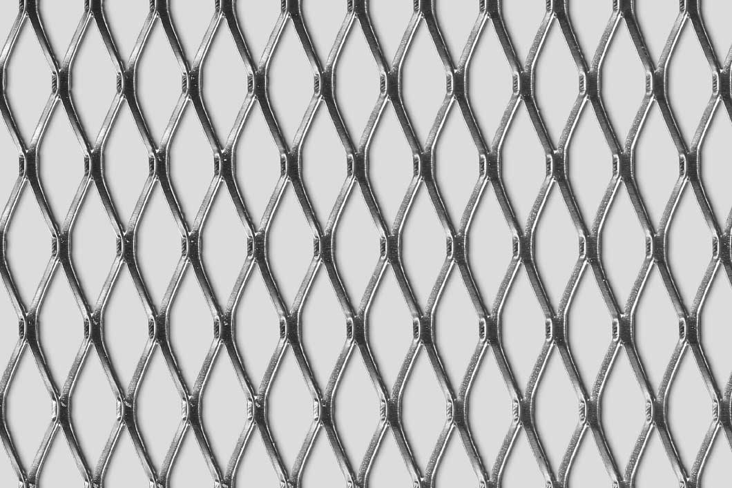 38.1 x 16.9mm raised expanded metal, aluminium