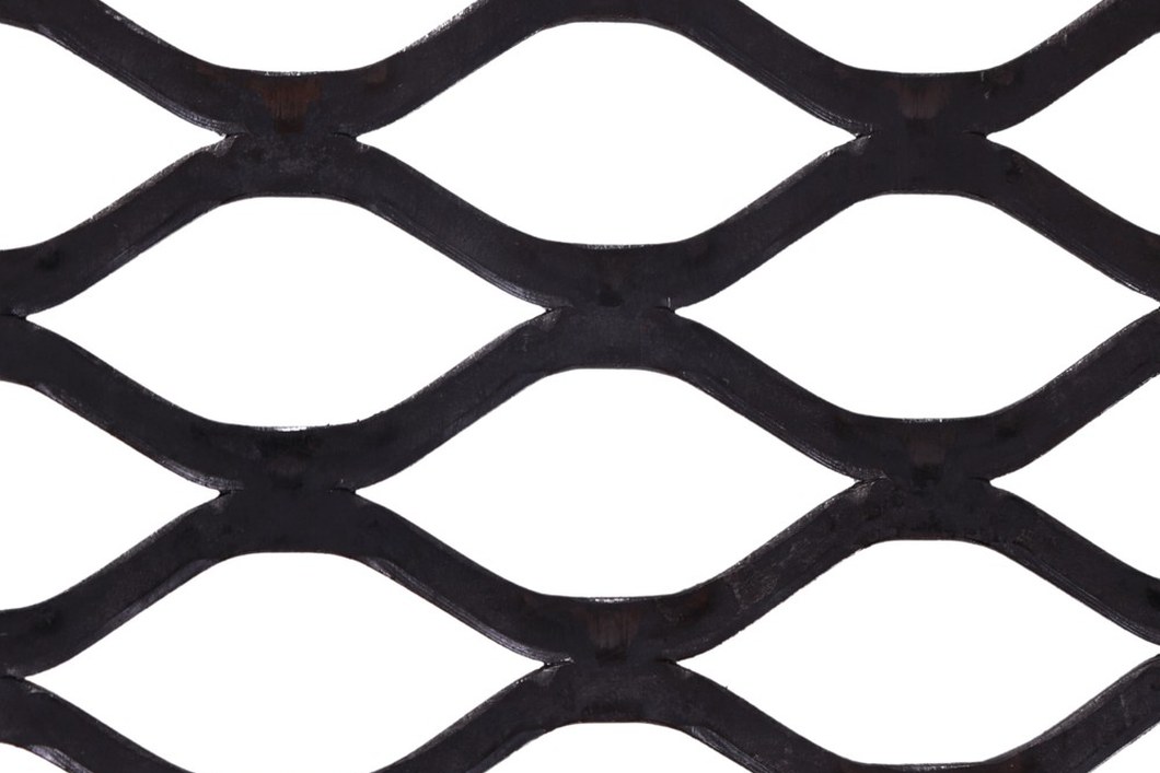 39.1 x 18.3mm flattened expanded metal, mild steel