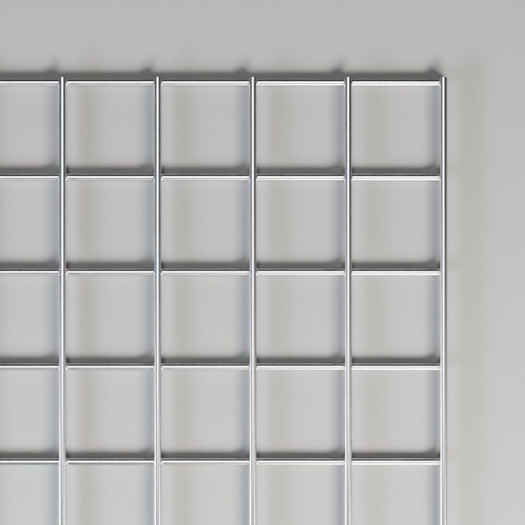 1½" x 1½" stainless welded mesh, top view