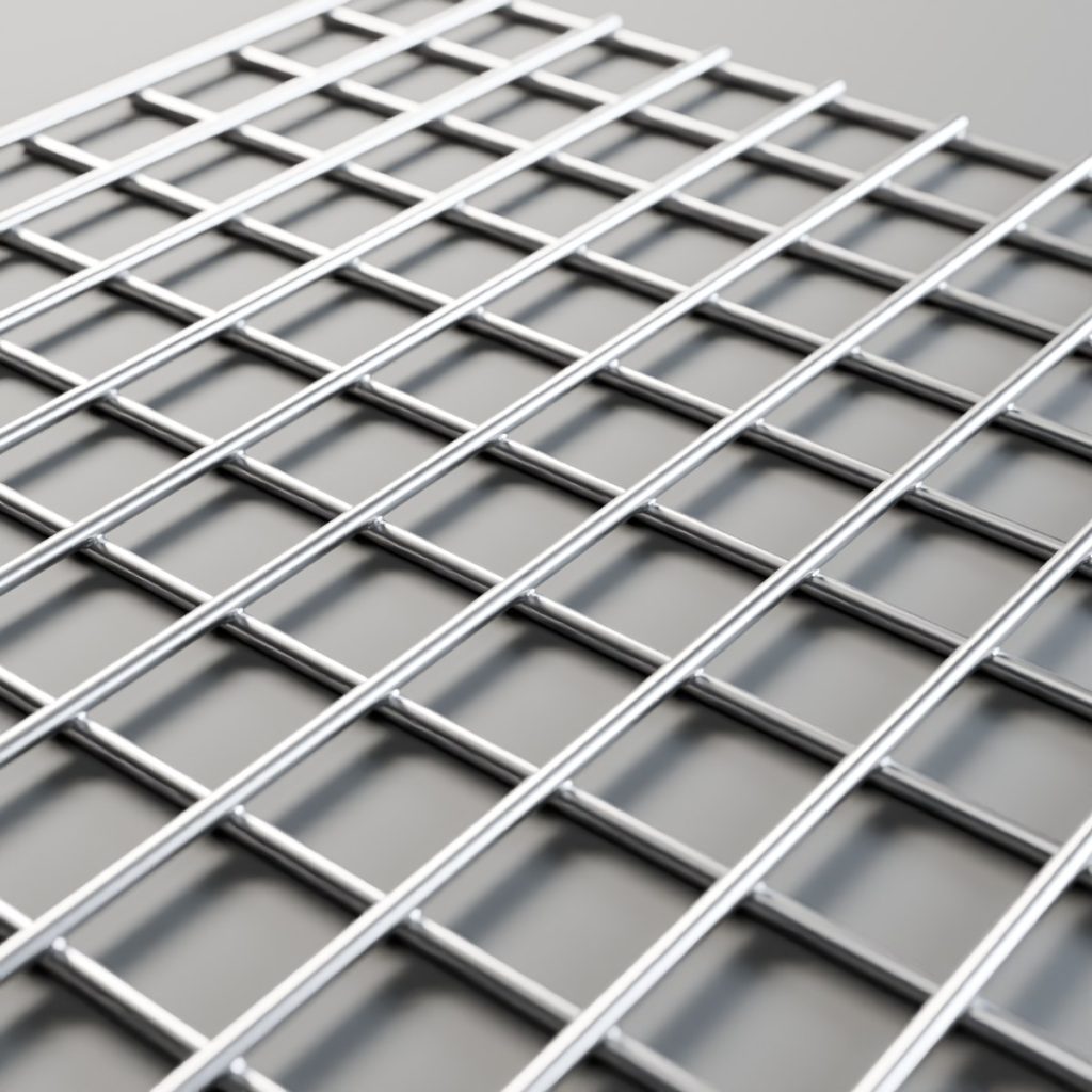 1" x 1" stainless welded mesh, side view
