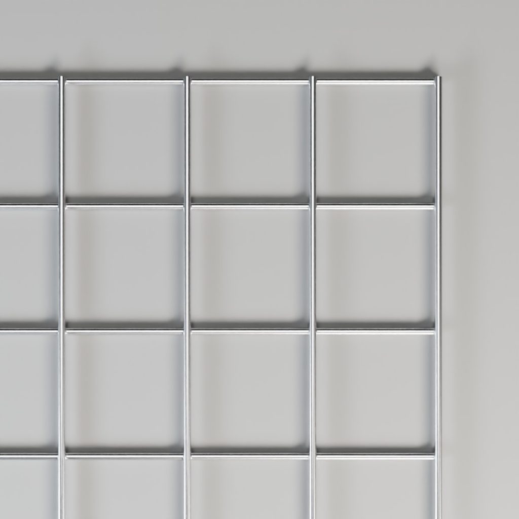 2" x 2" stainless welded mesh, top view