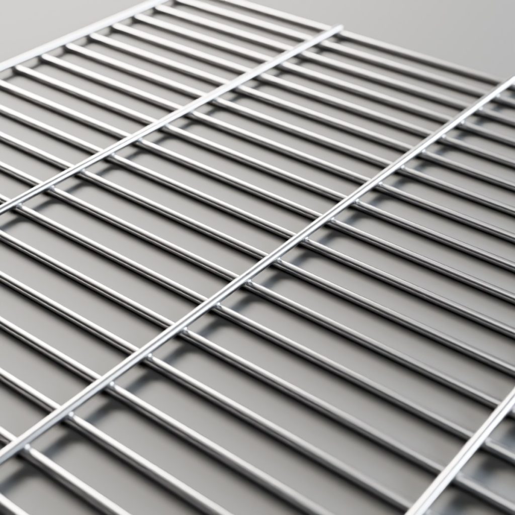 3" x ½" stainless welded mesh, side view