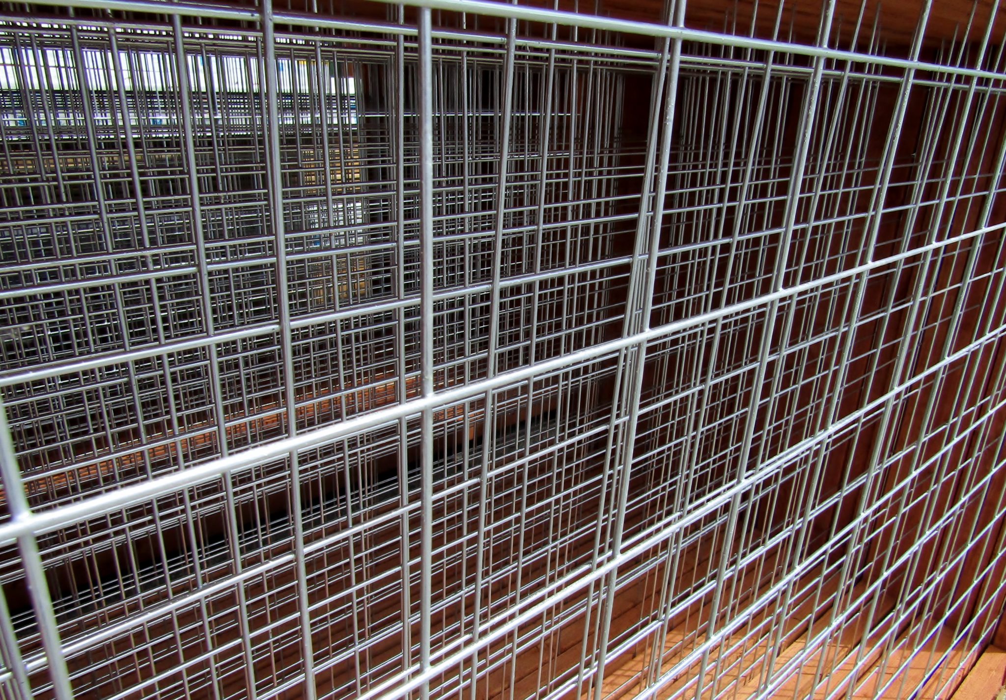 Close-up of stainless steel welded wire mesh