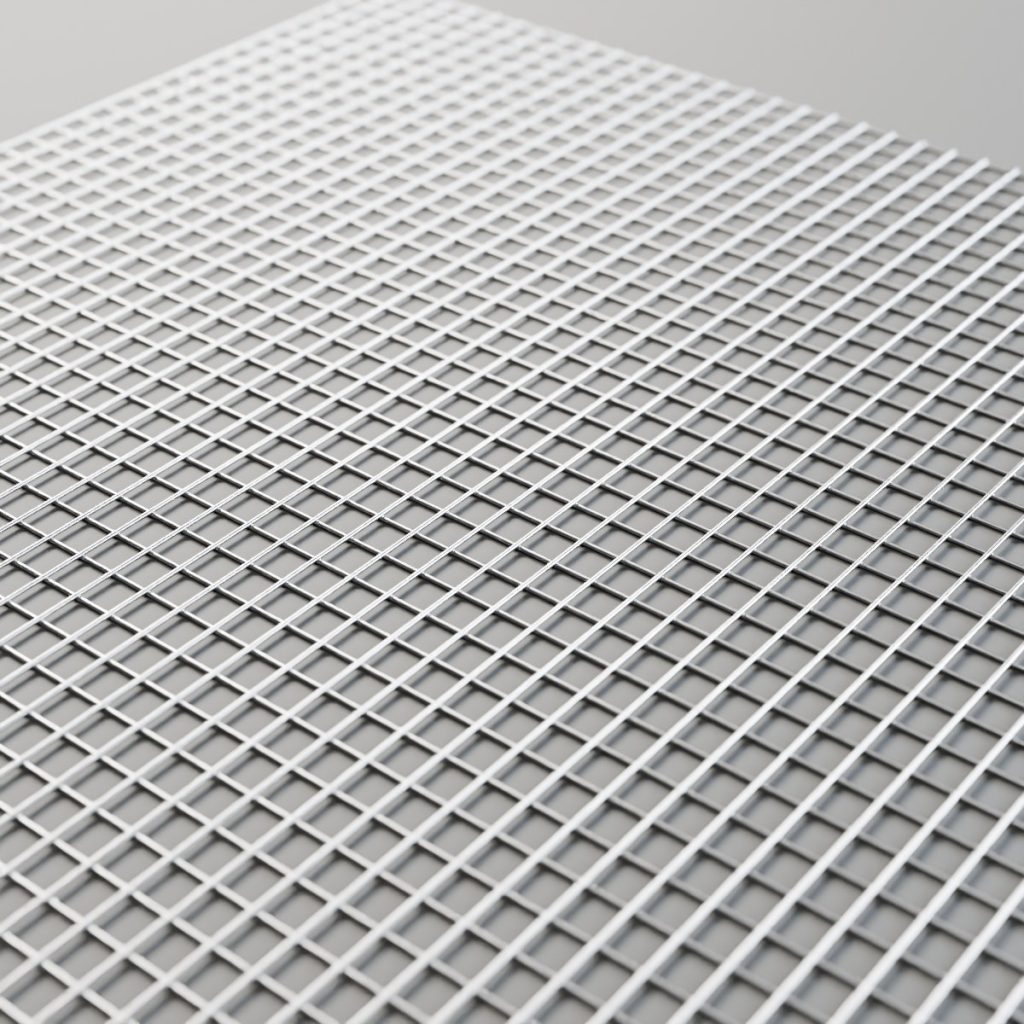 ¼" x ¼" stainless welded mesh, side view
