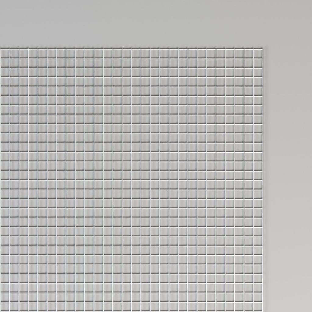 ¼" x ¼" stainless welded mesh, top view