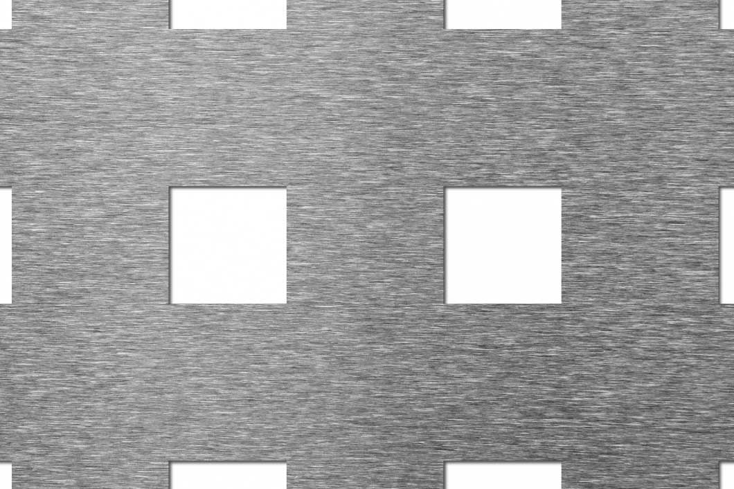 C30 U70 perforated sheet: 30mm square holes on 70mm in-line pitch