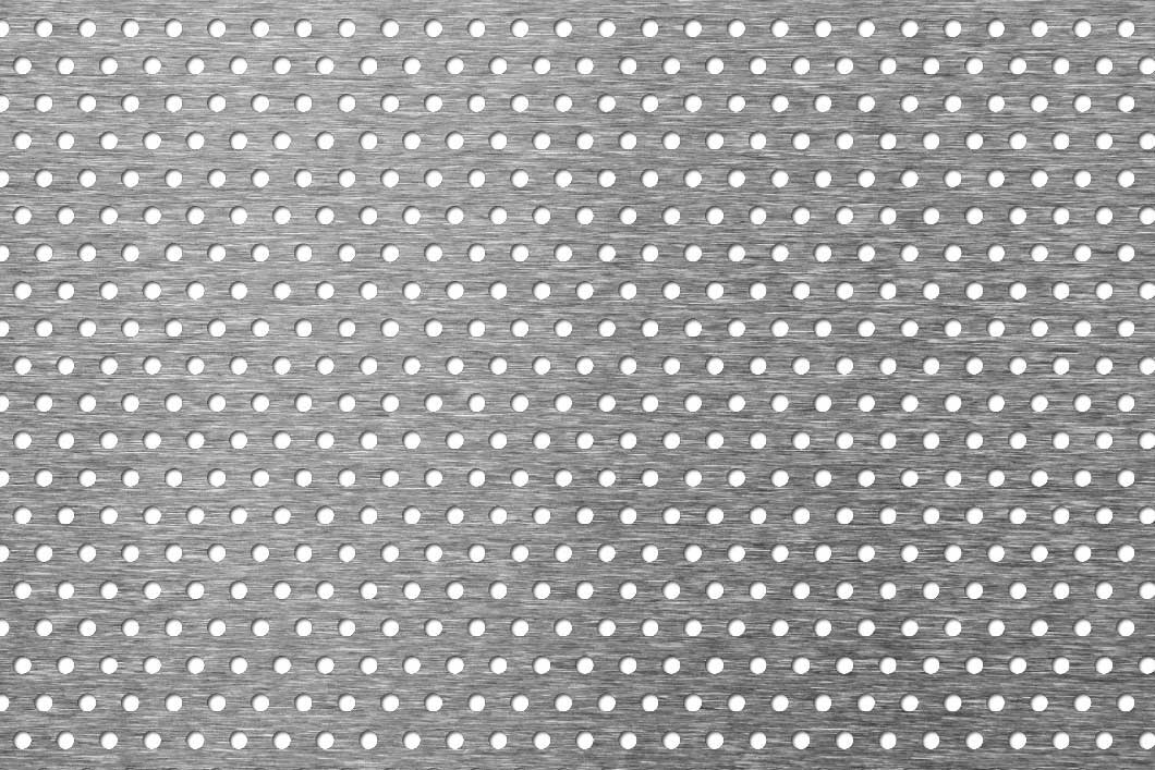 R3 T7 perforated sheet: 3mm round holes on 7mm staggered pitch