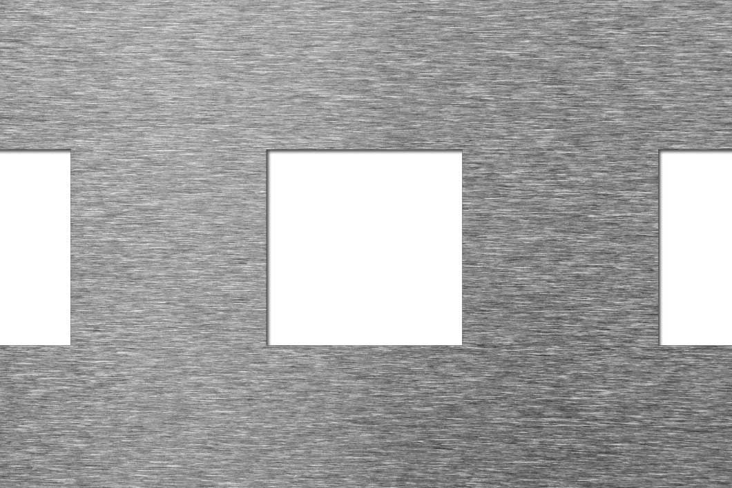 C50 U100 perforated sheet: 50mm square holes on 100mm in-line pitch