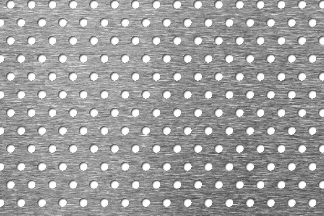 R5 T12 perforated sheet: 5mm round holes on 12mm staggered pitch