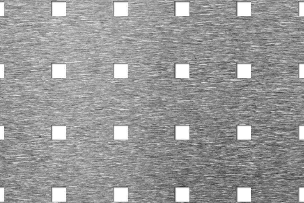 C9.2 U37.98 perforated sheet: 9.2mm square holes on 37.98mm in-line pitch
