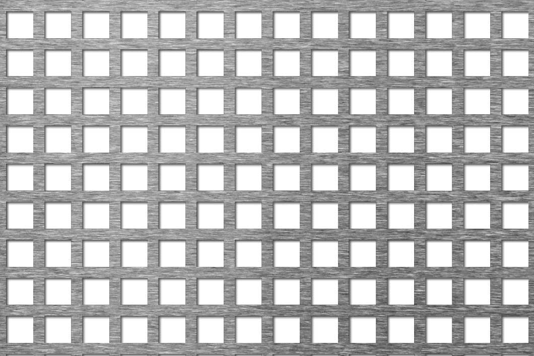 C9.5 U13.33 perforated sheet: 9.5mm square holes on 13.33mm in-line pitch