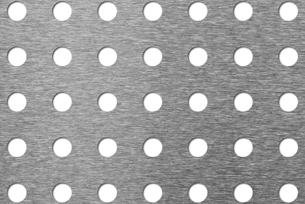 R12 U27.72 perforated sheet: 12mm round holes on 27.72mm square pitch