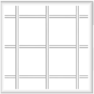 1" x 1" centres - pattern KWE1